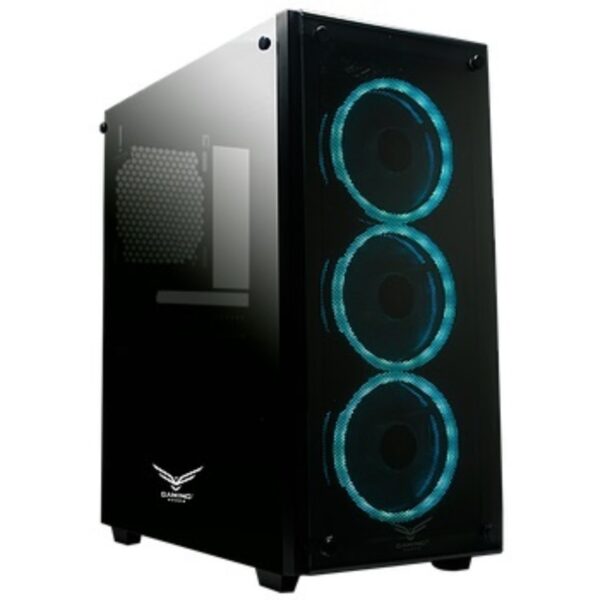 GABINETE NACEB (NA-0603) PLAYER,FULL ATX,SIN FUENTE,2*USB 2.0,1*USB 3.0,3*FAN,CRISTAL TEMP,NEGRO - Imagen 2