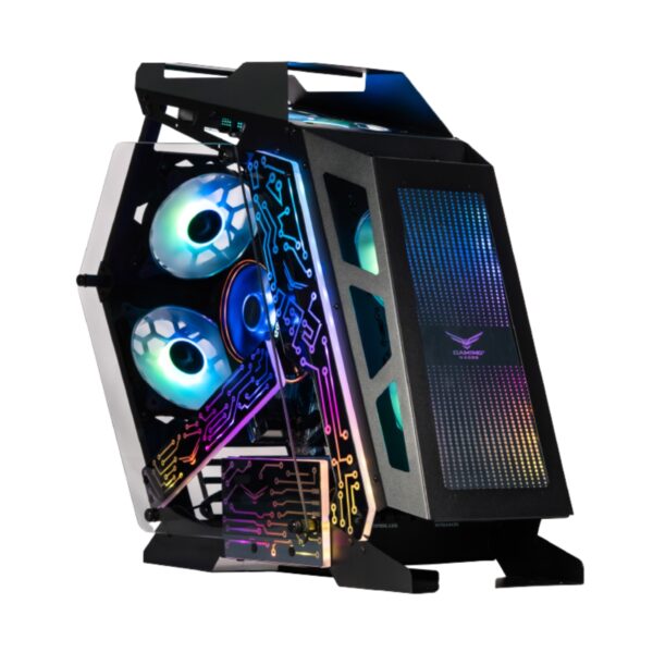 GABINETE NACEB (NA-0641) GAMER OLYMPIAN, M-ATX, ITX, CRISTAL TEMPLADO / LATERAL, FRONTAL Y SUPERIOR