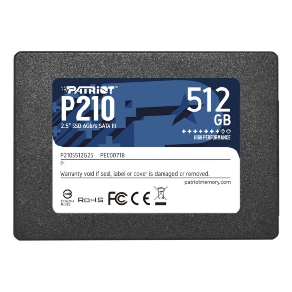 SSD PATRIOT P210 512GB SATA 3 2.5"