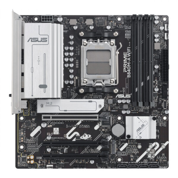 MOTHERBOARD ASUS (PRIME B840M-A WIFI) SOCKET AM5,4*DDR5,HDMI,2*DP,PCIE-4.0,WIFI6E, MICRO ATX - Imagen 2