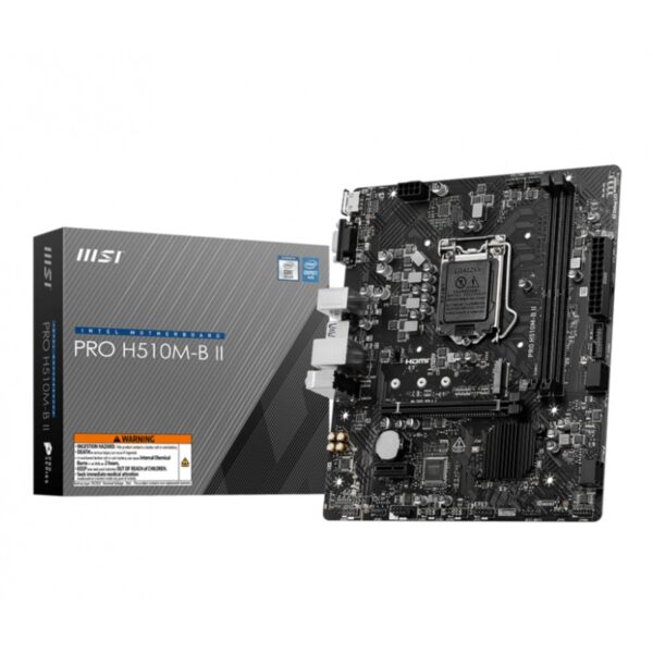 MB MSI H510M B II PRO MTAX LGA1200 2SLOTS RAM 1HDMI 1VGA PRO H510M B II