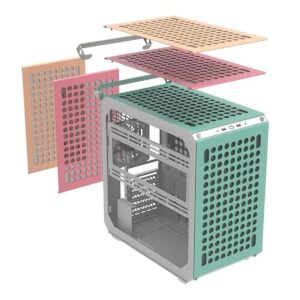 GABINETE COOLER MASTER Q500 QUBE 500 FLATPACK MODULAR MACARON MEDIA TORRE Q500 DGNN S00