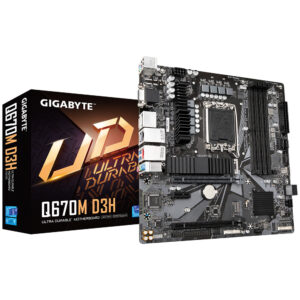 MB GIGABYTE Q670M D3H DDR5,1700, MATX