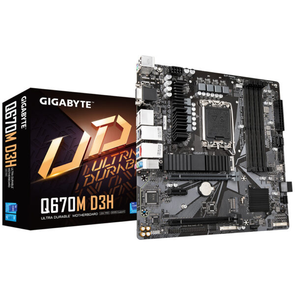 MB GIGABYTE Q670M D3H DDR5,1700, MATX