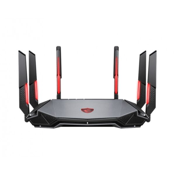 ROUTER MSI (RADIX AXE6600 WIFI 6E TRI-BAND GAMING ROUTER) WIFI6E 6GHZ 6600MBPS 4CORE/1.8GHZ 6ANTENAS - Imagen 3