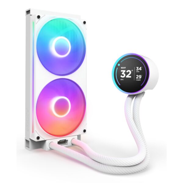 ELIQ NZXT KRAKEN ELITE 280 V2 RGB WHITE 280MM CON PANTALLA LED - Imagen 2
