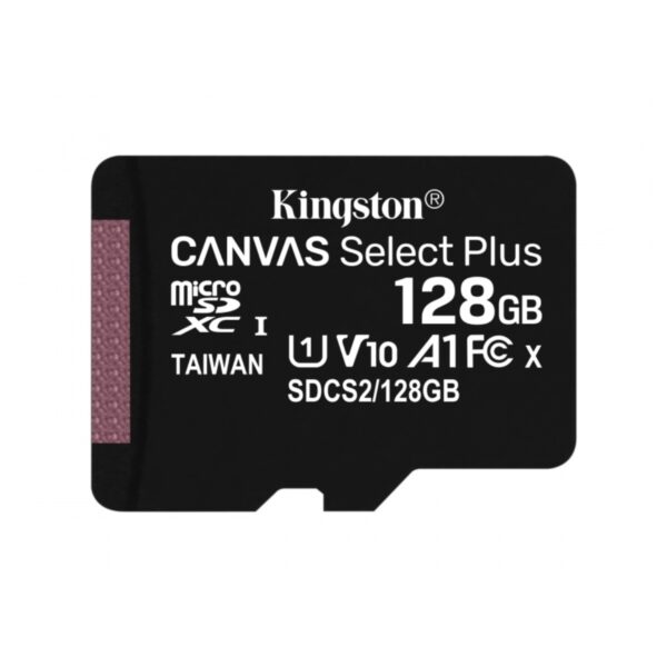 MEMORIA MICROSD SDXC KINGSTON 128GB (SDCS2/128GB) CANVAS SELECT PLUS, CLASE 10 C/ADAPTADOR - Imagen 2