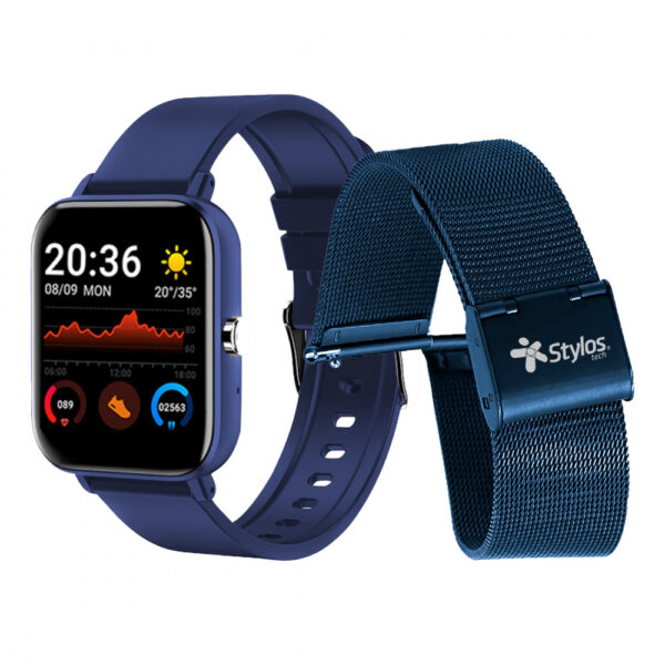 SMARTWATCH STYLOS (STASWM3CA) SW2, PANTALLA 1.69", ANDROID/IOS, BLUETOOTH 4.0, CORREA METALICA, AZUL