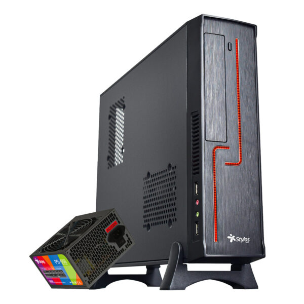 GABINETE STYLOS (STGAKL1B) KEELAN, MINI-ITX, 2*USB 1.0, USB 3.0, HD,RGB,FUENTE 550W, NEGRO - Imagen 2