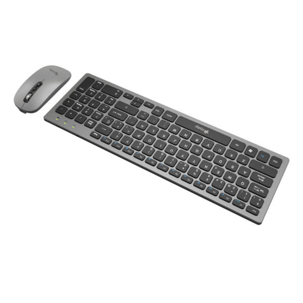 KIT TECLADO Y MOUSE INALAMBRICO STYLOS (STPKTM6G) 96 TECLAS, MOUSE 5 BOTONES, 1600DPI, NEGRO/GRIS - Imagen 3