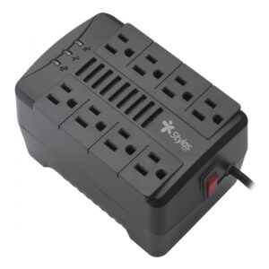 REGULADOR DE VOLTAJE STYLOS (STRE650B) RE650, 1200VA/650W, 8 CONTACTOS, NEGRO