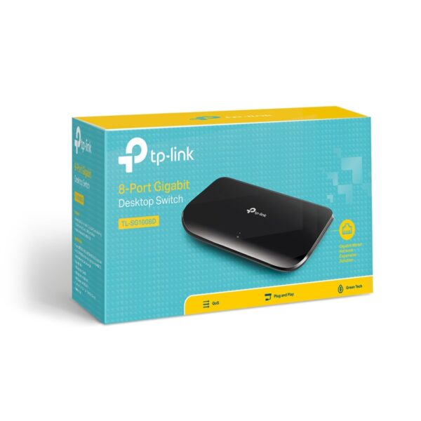 SWITCH TP-LINK (TL-SG1008D) ESCRITORIO, 8X GIGABIT, 16 GBITS/S, NO ADMINISTRABLE - Imagen 4