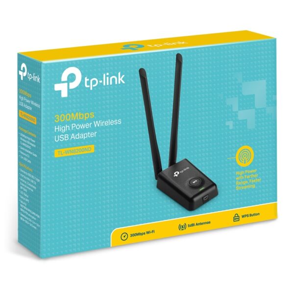 ADAPTADOR DE RED INALAMBRICO TP-LINK (TL-WN8200ND) USB, 300MBPS, 2.4GHZ, 2X ANTENAS - Imagen 4