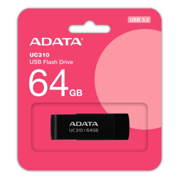 MEMORIA USB ADATA UC310 3.2 TIPO A 64G NEGRA UC310 64G RBK - Imagen 3