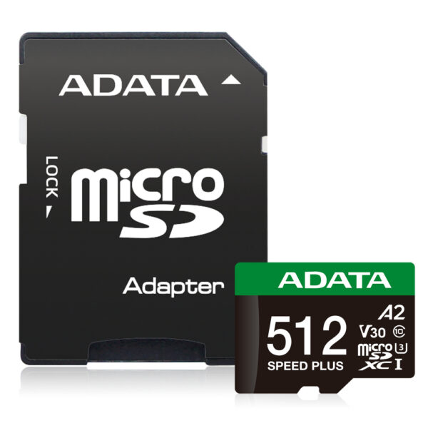 MEMORIA MICRO SD ADATA SPEED PLUS 512G SDXC UHS I U3 CL10 180MBS UD512GUI3V30A2SPRA1
