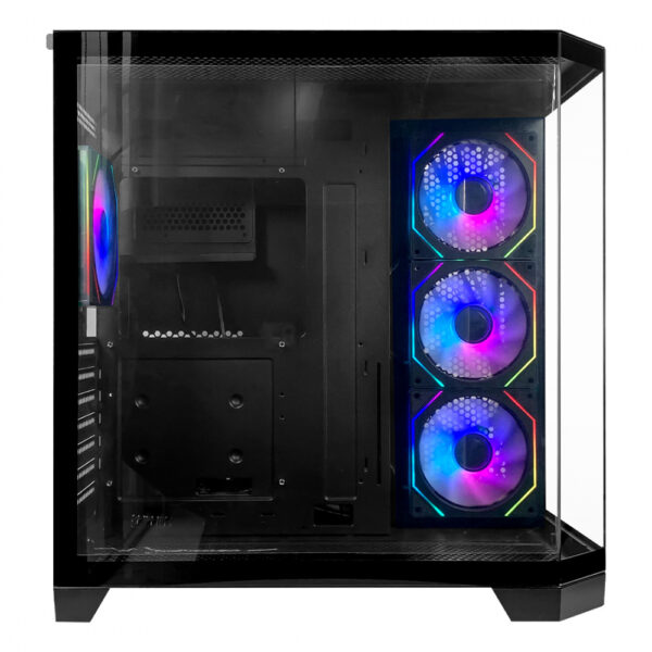 GABINETE XZEAL (XZGAXT1B) X-TRON,MICRO ATX,CRISTAL+METAL, 4*VENT ARGB,USB 3.0,SIN FUENTE,NEGRO - Imagen 3