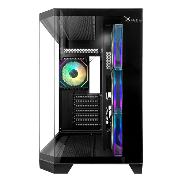 GABINETE XZEAL (XZGAXT1B) X-TRON,MICRO ATX,CRISTAL+METAL, 4*VENT ARGB,USB 3.0,SIN FUENTE,NEGRO - Imagen 4