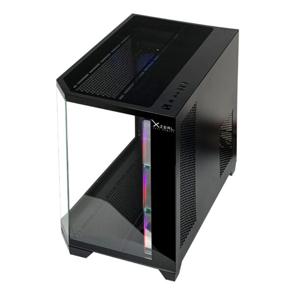 GABINETE XZEAL (XZGAXT1B) X-TRON,MICRO ATX,CRISTAL+METAL, 4*VENT ARGB,USB 3.0,SIN FUENTE,NEGRO - Imagen 6