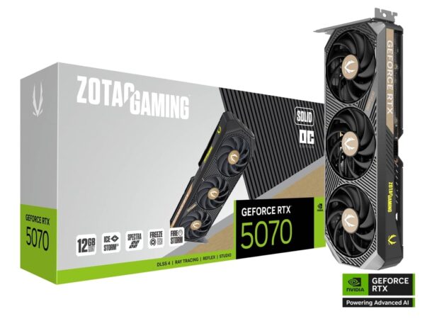 Tarjeta de Video ZOTAC NVIDIA GeForce RTX 5070 SOLID OC/ 12GB 192-bit GDDR7 / PCI Express 5.0 / ZT-B50700J-10P - Imagen 7
