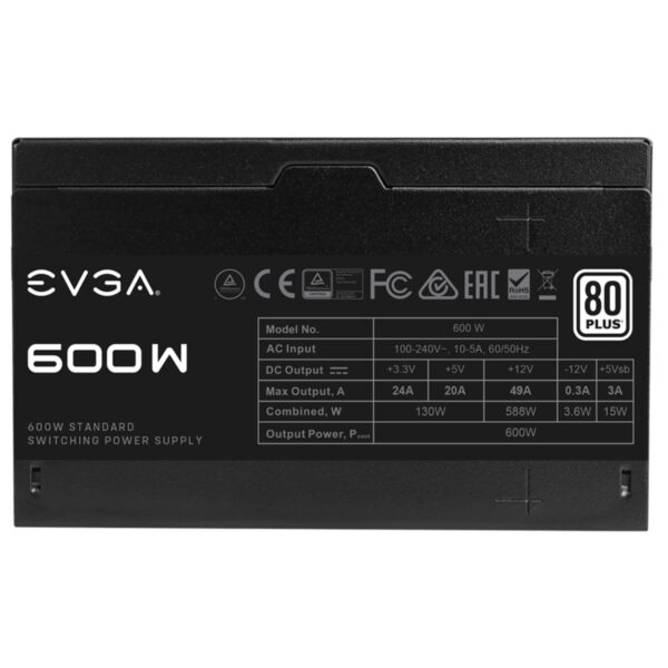 PSU EVGA 600W W1 80 PLUS WHITE - Imagen 3