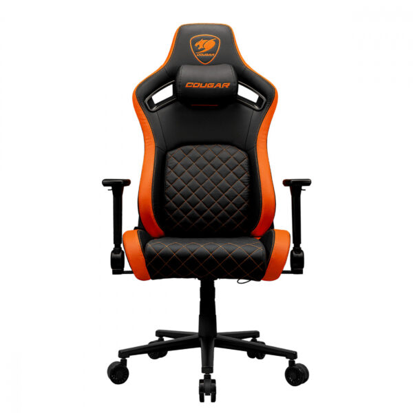SILLA COUGAR DEFENSOR CUERO SINTETICO, SOPORTE LUMBAR PUSHBACK, BOLSILLO TRASERO, RECLINABLE BLACK /