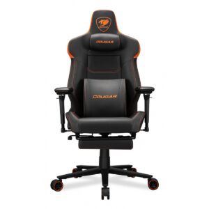 SILLA COUGAR ARMOR EVO M BLACK/ORANGE RECLINABLE  CUERO SINT.ETICO 160KG