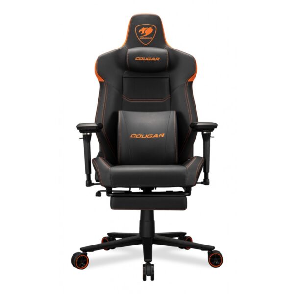 SILLA COUGAR ARMOR EVO M BLACK/ORANGE RECLINABLE  CUERO SINT.ETICO 160KG