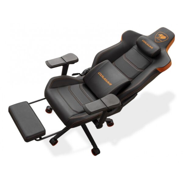 SILLA COUGAR ARMOR EVO M BLACK/ORANGE RECLINABLE  CUERO SINT.ETICO 160KG - Imagen 7