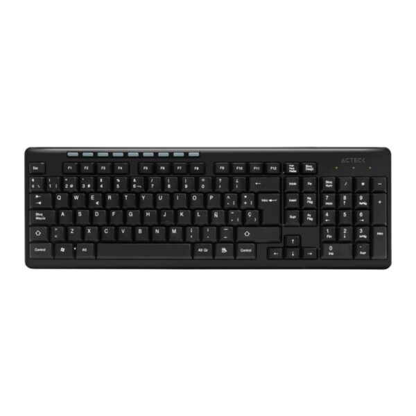 TECLADO INALAMBRICO ACTECK (AC-913973) TM100,RF USB,103 TECLAS,MULTIMEDIA,NEGRO