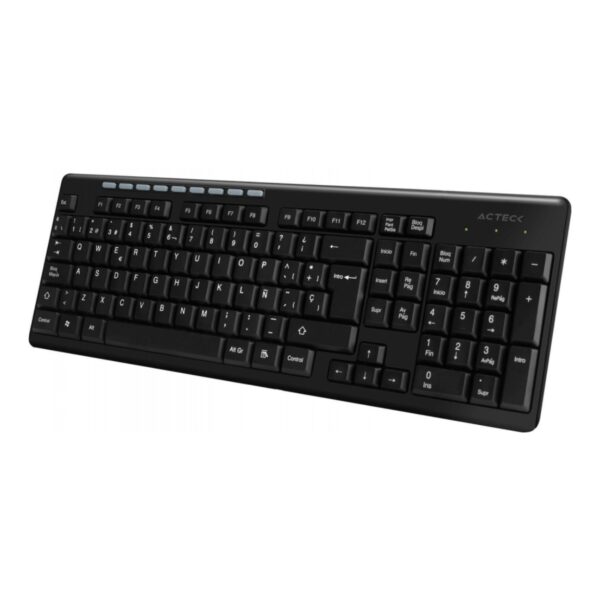 TECLADO INALAMBRICO ACTECK (AC-913973) TM100,RF USB,103 TECLAS,MULTIMEDIA,NEGRO - Imagen 2