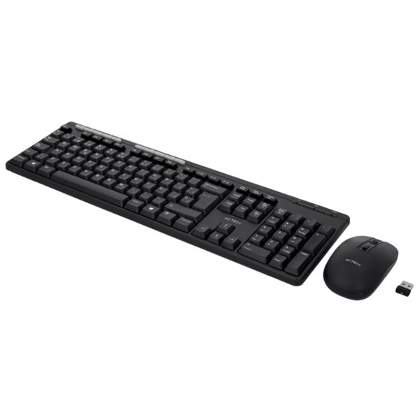 KIT TECLADO Y MOUSE INALAMBRICO ACTECK (AC-931748) MK450,RF USB,104 TEC,1600 DPI,NEGRO - Imagen 2