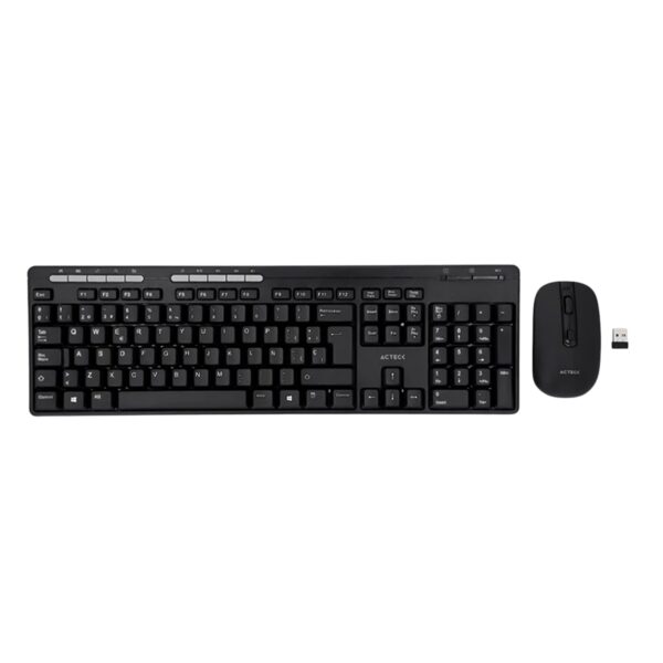 KIT TECLADO Y MOUSE INALAMBRICO ACTECK (AC-931748) MK450,RF USB,104 TEC,1600 DPI,NEGRO