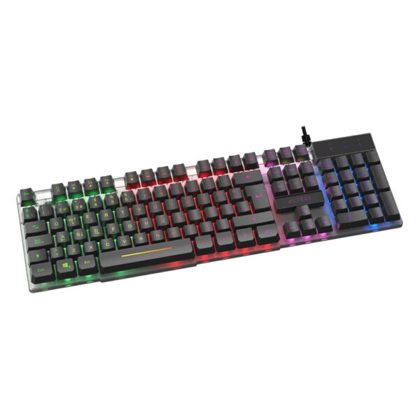 TECLADO ALAMBRICO ACTECK (AC-939195) AUREAN II TA220G, MEMBRANA, RGB, TRANSLUCIDO - Imagen 2