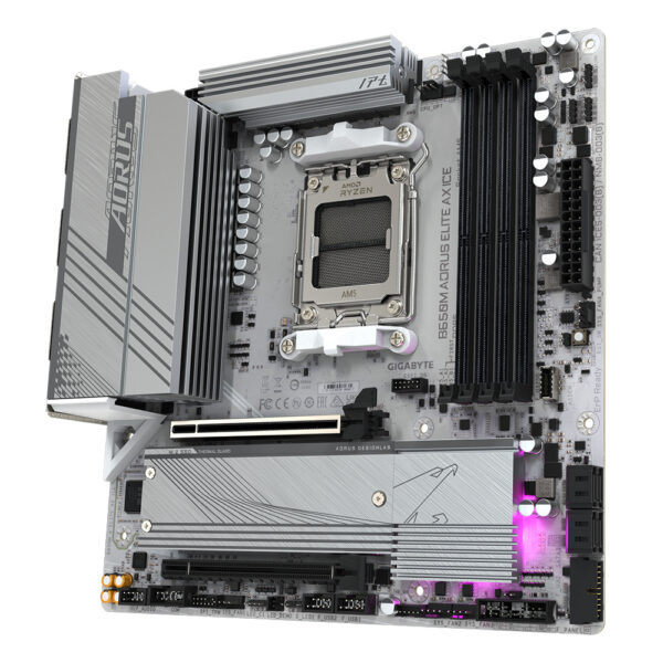 MOTHERBOARD GIGABYTE (B650M A ELITE AX ICE) SOCKET AM5, 4*DDR5 8000MHZ, HDMI, DP,MICRO ATX, WIFI6/BT - Imagen 4
