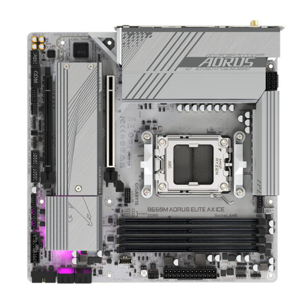 MOTHERBOARD GIGABYTE (B650M A ELITE AX ICE) SOCKET AM5, 4*DDR5 8000MHZ, HDMI, DP,MICRO ATX, WIFI6/BT - Imagen 5