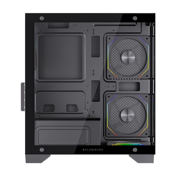 GABINETE BALAM RUSH (BR-941631) TANK PERFORM 3600,MICRO ATX,1*USB 3.0,CRISTAL TEMP,2 FAN,NEGRO - Imagen 3