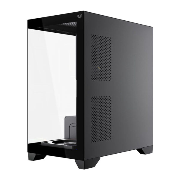 GABINETE BALAM RUSH (BR-941631) TANK PERFORM 3600,MICRO ATX,1*USB 3.0,CRISTAL TEMP,2 FAN,NEGRO - Imagen 4