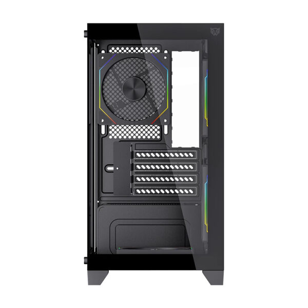 GABINETE BALAM RUSH (BR-941631) TANK PERFORM 3600,MICRO ATX,1*USB 3.0,CRISTAL TEMP,2 FAN,NEGRO - Imagen 7