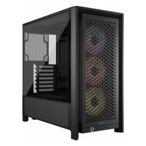 GABINETE CORSAIR PC 4000D RSARGB 1USB 3.2GEN2 TIPO C 2USB3.2 GEN1 TIPO A NEGRO MID CC 9011296 WW