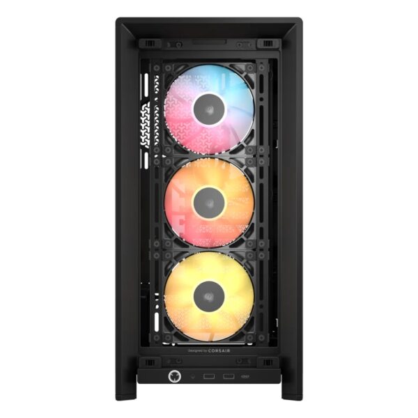 GABINETE CORSAIR PC 4000D RSARGB 1USB 3.2GEN2 TIPO C 2USB3.2 GEN1 TIPO A NEGRO MID CC 9011296 WW - Imagen 2