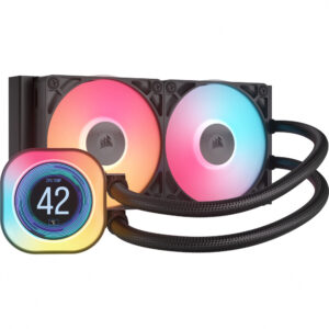 ENFRIAMIENTO LIQUIDO CORSAIR CPU iCUE LINK TITAN 240RX LCD 2FAN 240MM NEGRO CW 9061022 WW