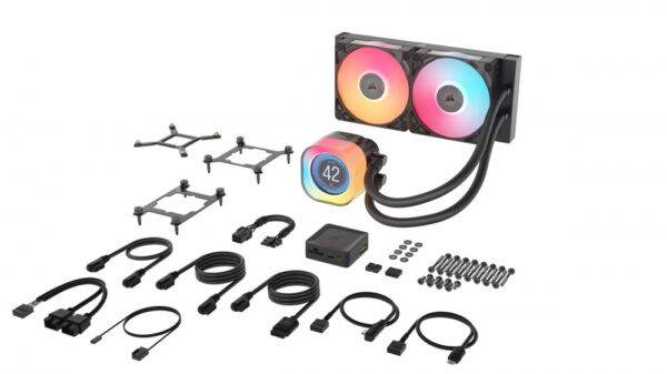 ENFRIAMIENTO LIQUIDO CORSAIR CPU iCUE LINK TITAN 240RX LCD 2FAN 240MM NEGRO CW 9061022 WW - Imagen 5