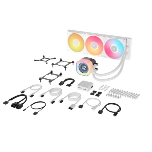 ENFRIAMIENTO LIQUIDO CORSAIR ICUE LINK TITAN 360RX LCD BLANCO 360MM COOLER CW 9061026 WW - Imagen 4