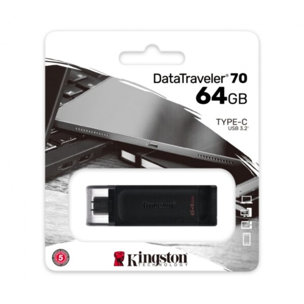 MEMORIA USB C KINGSTON 64GB 3.2  GEN 1 DATA TRAVELER 70 DT70 64GB - Imagen 3