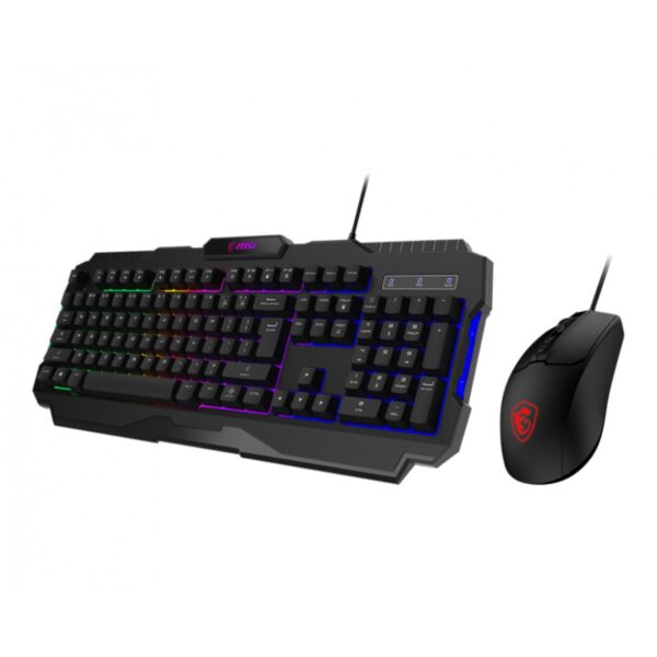 KIT TEC MOUSE MSI FORGE GK100 COMBO US USB 2.0 RGB BLACK - Imagen 3