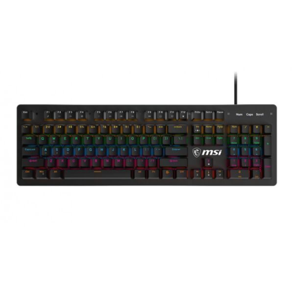 TECLADO MSI FORGE GK300 BLUE US USB 2.0 RGB BLACK