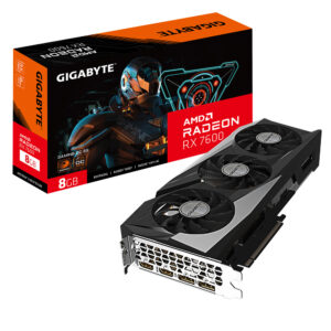 TARJETA DE VIDEO GIGABYTE (GV-R76GAMING OC-8GD) RX 7600,8GB GDDR6,PCIE 4.0,2*HDMI,2*DP,3 FAN