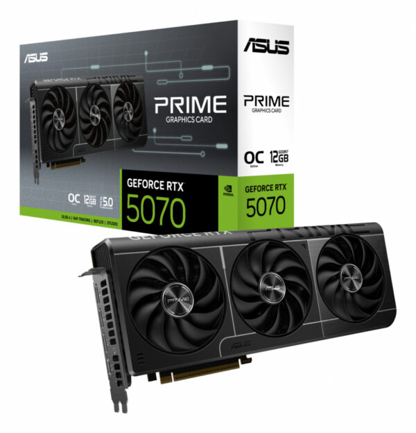TARJETA DE VIDEO ASUS (PRIME-RTX5070-O12G) 192BIT, PCI-E 5.0,HDMI,3*DP1.4A,TRI FAN