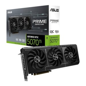 TARJETA DE VIDEO ASUS (PRIME-RTX5070TI-O16G) 256BIT, PCI-E 5.0,HDMI,3*DP1.4A,TRI FAN