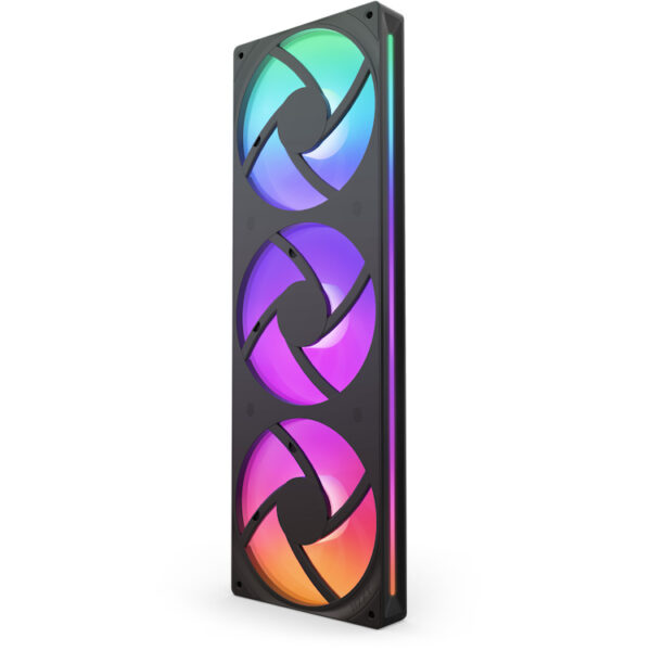 KIT 3 VENTILADORES NZXT U360 UNIBODY RGB 360MM NEGRO - Imagen 2
